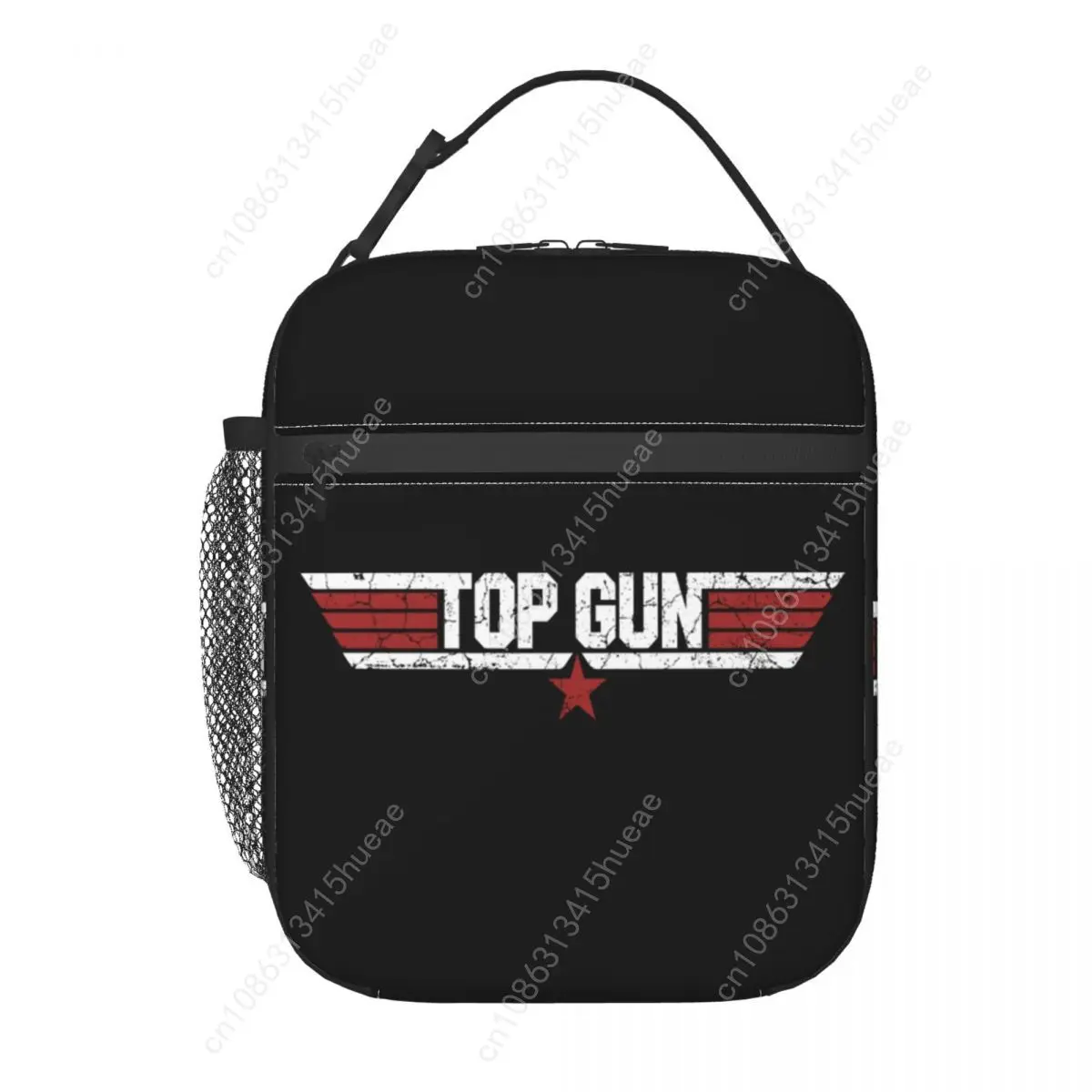 Vintage Top Gun Logo Insulated Lunch Tote Bag for Women Film Maverick Portable Cooler Thermal Food Lunch Box Work School Travel