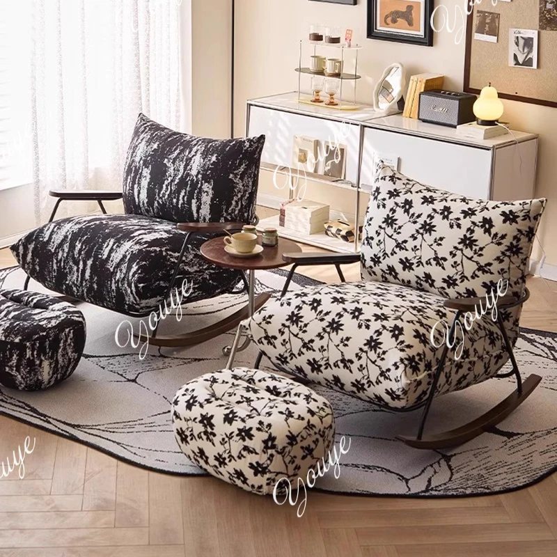 

Q Ergonomic Accent Living Room Chairs Lounge Rocking Vintage Wooden Living Room Chairs Designer Throne Sillones Balcony