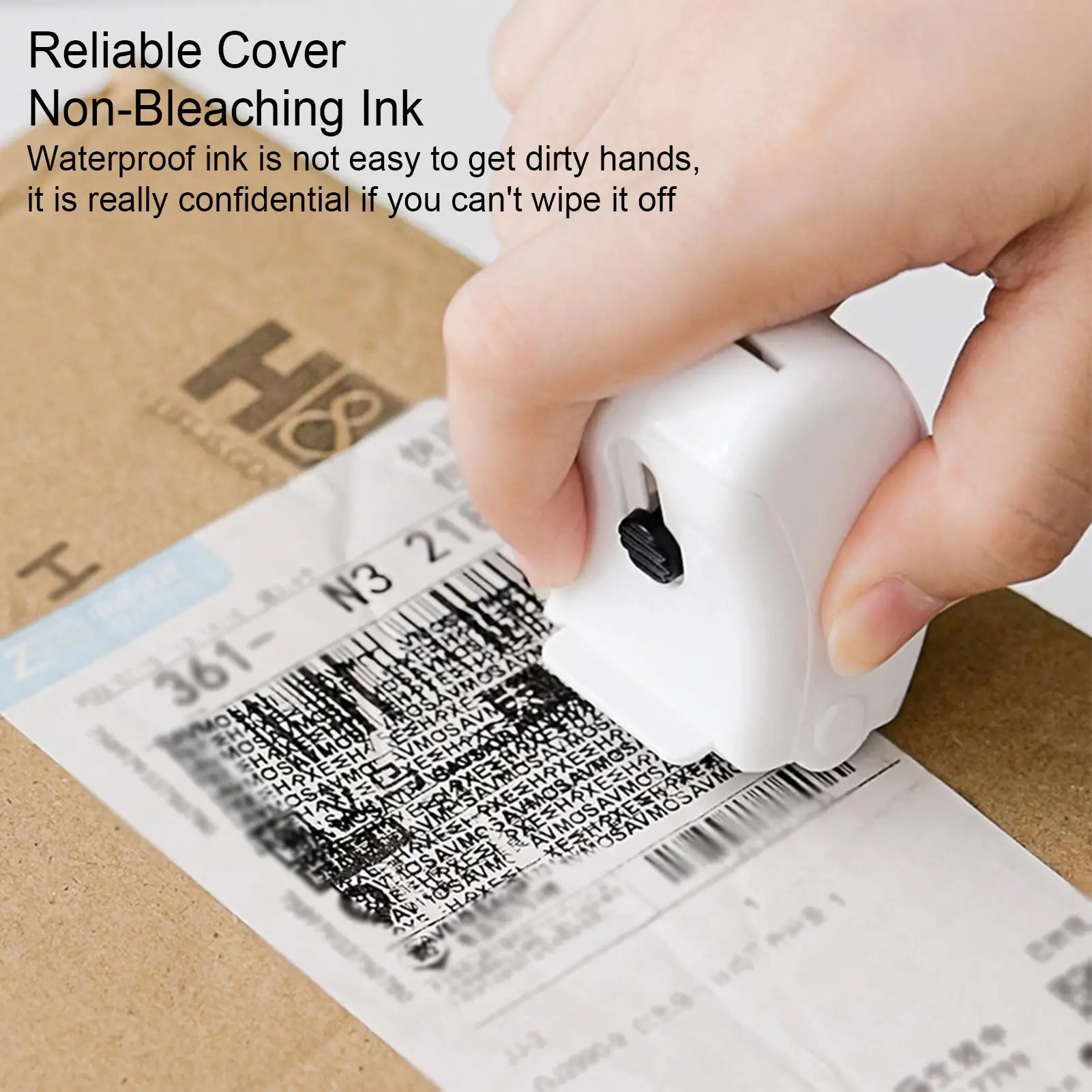 

Privacy Stamp Confidential Roller, Manual Rolling Seal, Anti-Theft Information, Data Guard Stamps, Address Blocker w/ Refill Ink