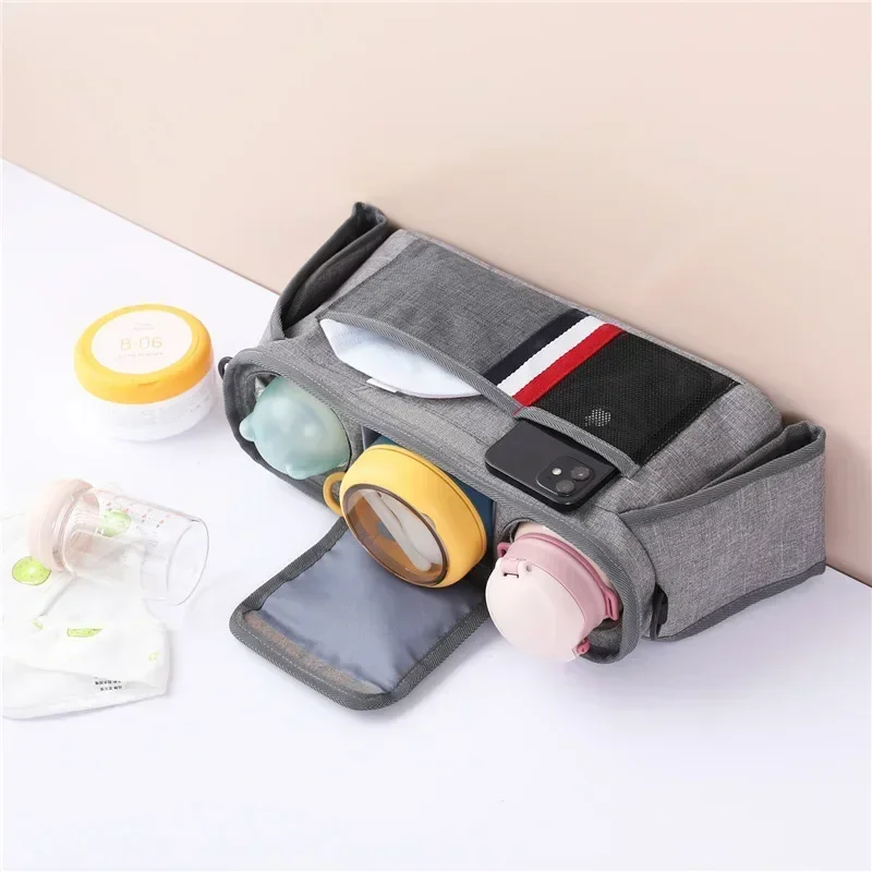 Baby Stroller Storage Bag Mummy Large Capacity Travel Hanging Bag Phone Bottle Holder Pram Diaper Bags Baby Stroller Accessories