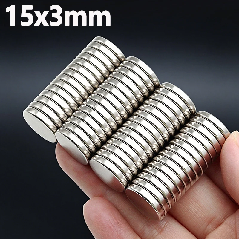 15x3mm Magnet N35 NdfeB Permanent Magnetic Imanes 5-200pcs Round Shape Neodymium Magnet 15*3mm Accessory for Garage Tool