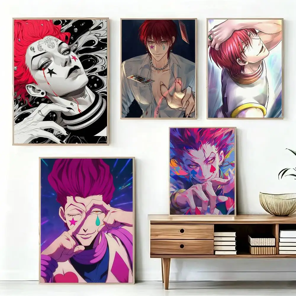 H-Hisoka H-Hunter X Hunter   Poster Waterproof Wall Art Sticker For Bar Living Room Vintage Decor High Quality Print Gift