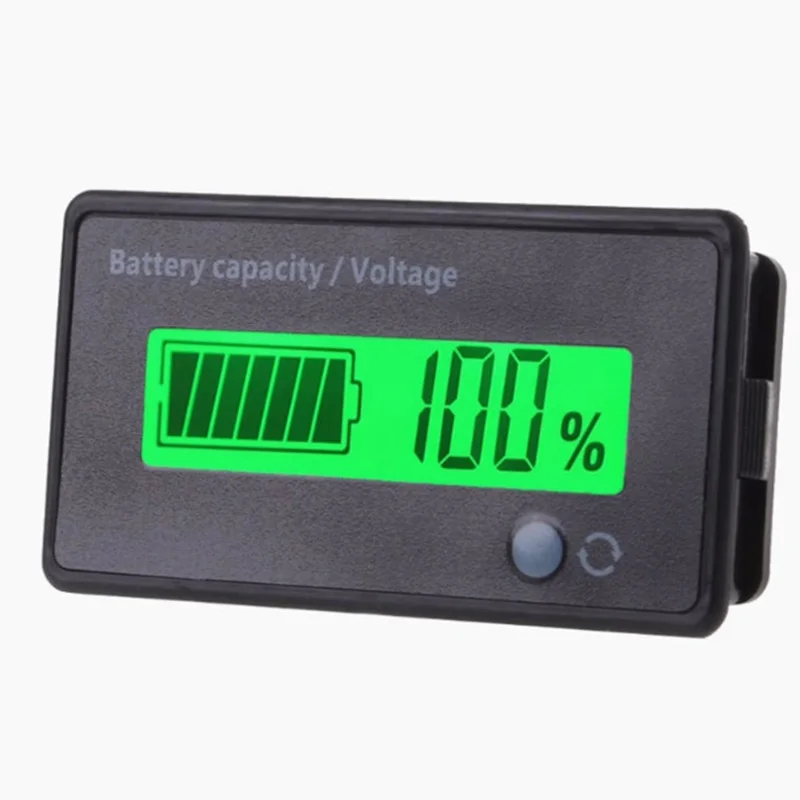 Car Voltage and Battery Level Gauge Lead-Acid Battery Lithium-Ion Battery Level Display Dashboard Gauge 12V 24V 48V 60V 72V