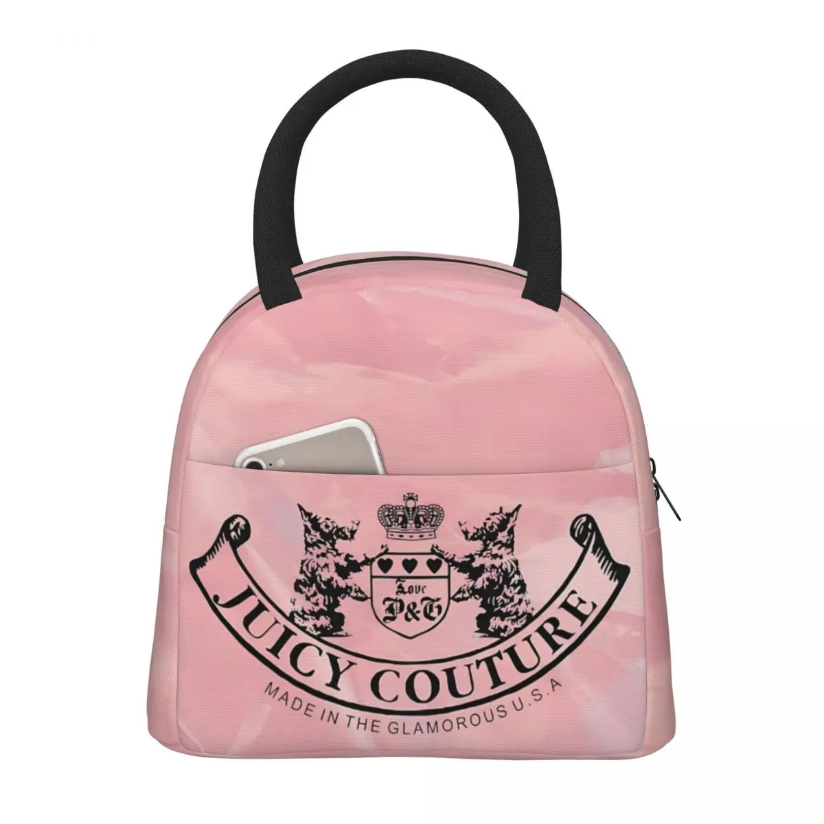 Hot-Sale-Like-Juicy-Couture-Style Lunch Box Women Cooler Thermal Food Insulated Lunch Bag Kids Portable Picnic Tote Bags