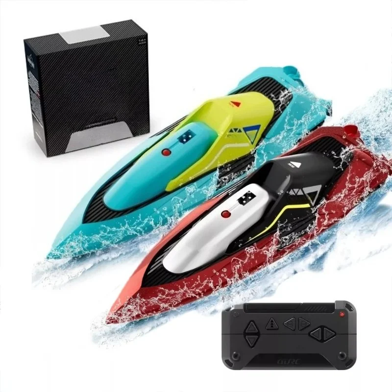 

S5 Remote Control Boat For Swimming Pools And Lakes 2.4GHz 20 MPH Racing Boat Rechargeable Battery Low Battery Alarm