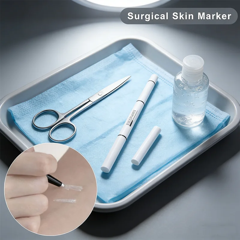 Professional White Surgical Skin Tattoo Marker, Water-Resistant & Easy-Remove for Clean Stencil Guides, Must-Have for Artists