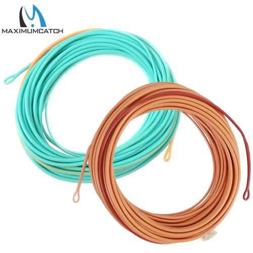 Línea de pesca con mosca Maximumcatch Skagit Shooting Head con 2 bucles soldados 17-29FT 200-650gr línea de mosca flotante de doble Color