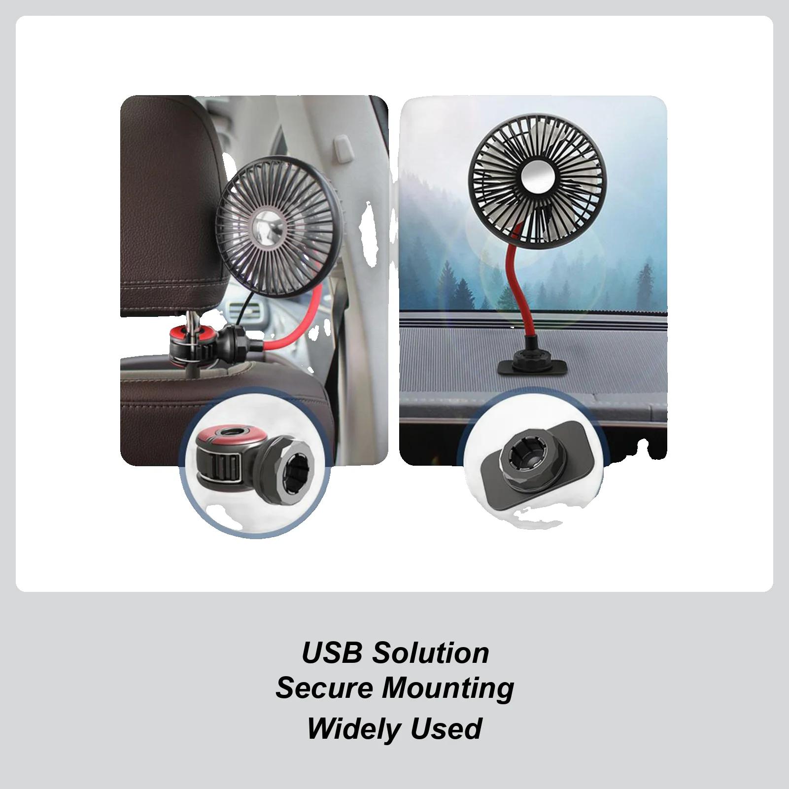 Ventiladores de coche, ventilador de refrigeración de asiento de coche ajustable de 3 velocidades, potentes dispositivos enfriadores USB que mejoran la circulación del aire para camión, carrito de Golf