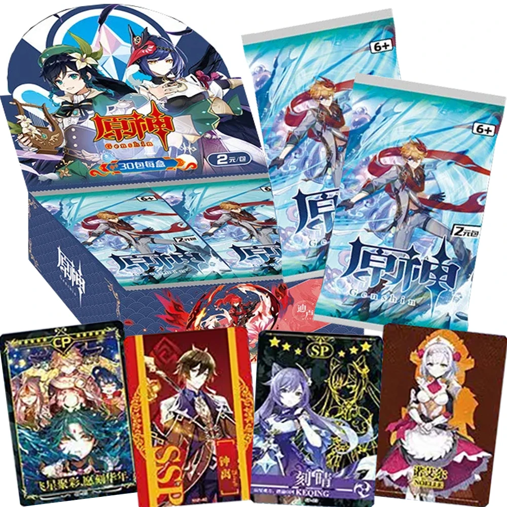 

Genshin Impact Role Playing Adventure Game Collection Card Yae Miko Beelzebul Classic Poster Character Card Booster Box Toy Gift
