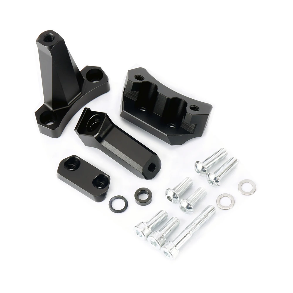 For Kawasaki Ninja 500 2024 - Motorcycle Steering Damper Bracket Ninja 400 2018-2024 CNC Aluminum Steering Damper Stabilizer Kit