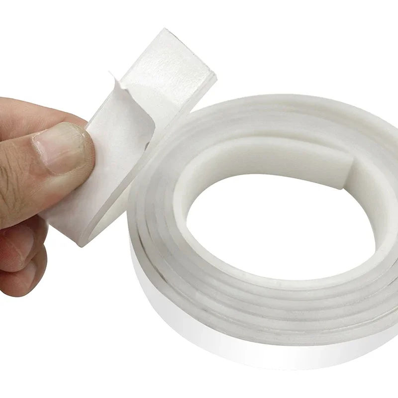 1M/2M/5M White Self Adhesive Seal Gasket Silicone Rubber Strip Reusable Strong Sticky Wall Tape Strips Thickness 2mm Width 20mm