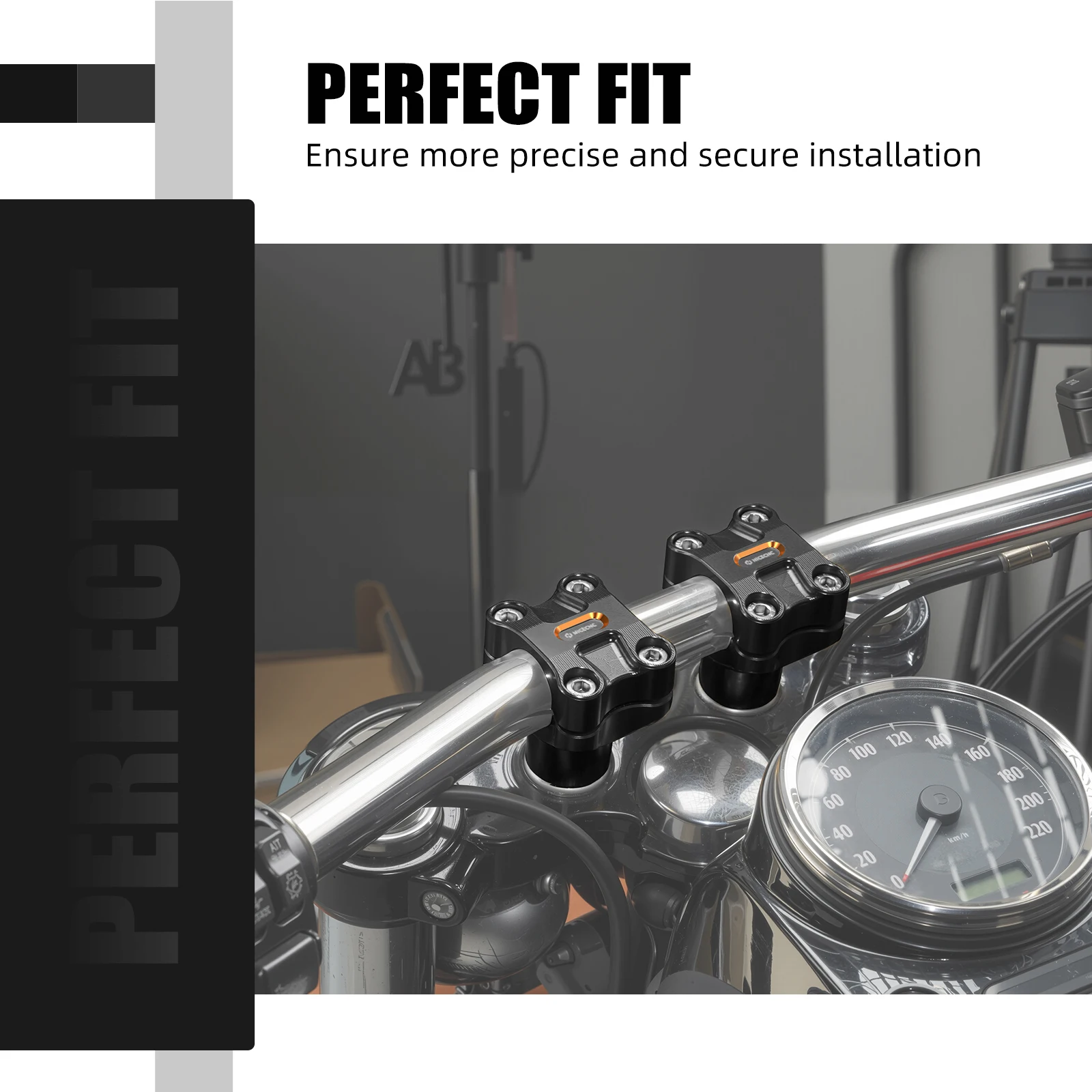 NICECNC 2 "ناهض المقود لـ Harley Dyna Wide Glide FXDWG Street Bob FXDB Low Rider FXDL Fat Bob FXDF 	 2008-2017 سوبر جلايد