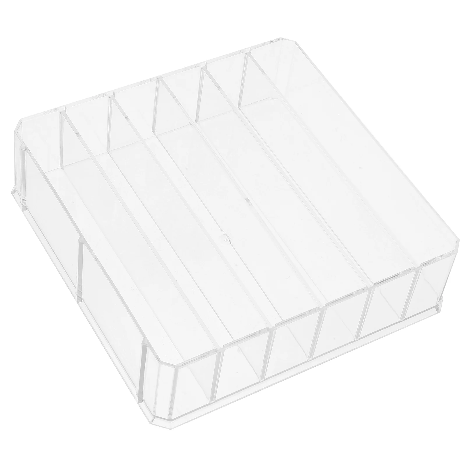 Transparent Acrylic Cash Storage Box 6 Compartments Large Clear Money Tray for Notes Retail Store ganization Multi Grids