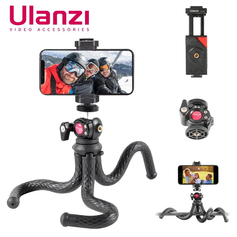 

Ulanzi FT-01 Flexible Tripod for Smartphone Octopus Tripods with 1/4 Screw Phone Mount Mobile Vlogging Tripod Travel Tripod