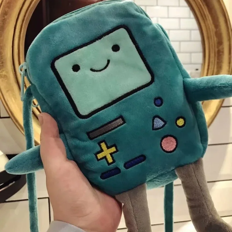 Cartoon Finn&Jake Figure Crossbody Bag Plush Coin Bag Phone Bag Anime BMO&Bag Stuffed Toys For Children Girls Boy Birthday Gifts