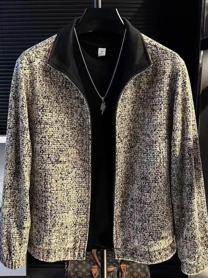 

Повседневное мужское длинное пальто с воротником-стойкой, модное весенне-осеннее новое длинное молодежное пальто из полиэфирного волокна Sve Stand Fit без бренда