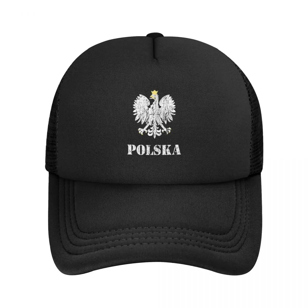 Polska Vintage Poland Polish Flag Mesh Baseball Caps Men Women Casual Sun Hat Polish Eagle Dad Hat Breathable Trucker Cap Summer