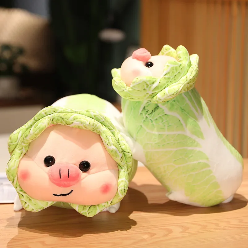 25/42cm Cute Kawaii Cabbage Pig Doll Funny Decompression Stuffed Plush Toy Doll Pillow Birthday Christmas Gift