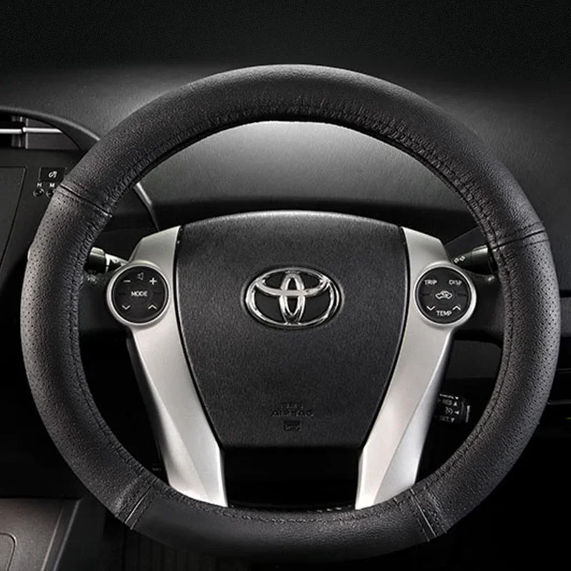 Steering Wheel Cover Oval cover for Toyota Prius 30 Prius AQUA SEAT Leon VW Golf GTI Sport  braid on the Steering Wheel Cover