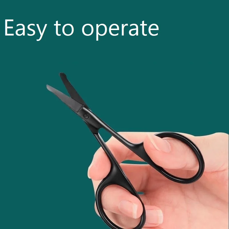 New Round Tip Nose Scissors Nose Hair Cutting Nose Scissors Man Facial Hair Eyebrow Scissors BMJ01
