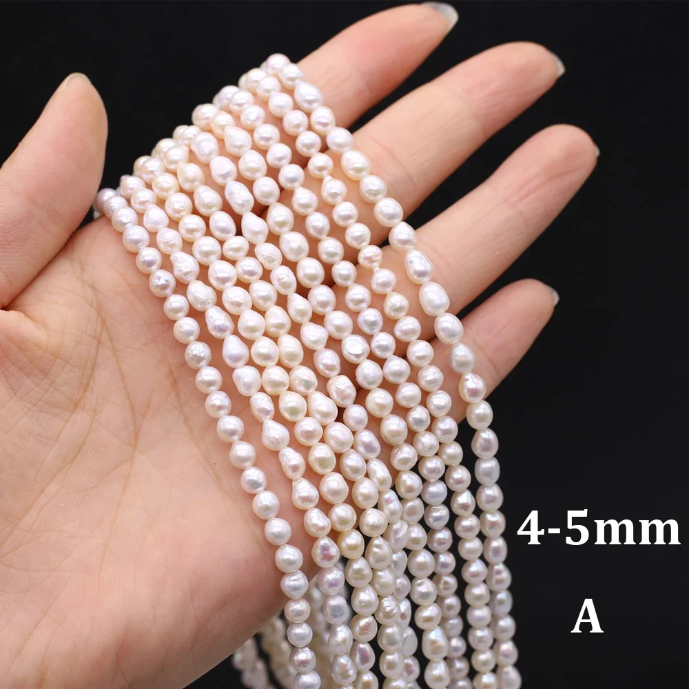 

A Grade 4-5mm Rice Shape Pearls Natural Freshwater Pearls Loose Spacer Beads for Jewelry Making DIY Necklace Bracelet Accessory