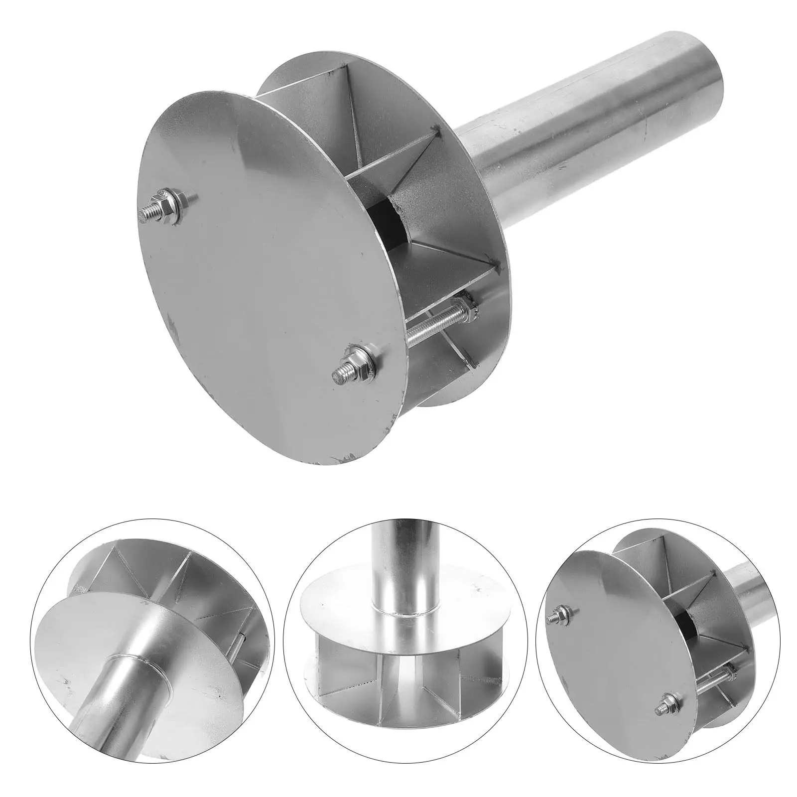 Stainless Steel Drain Funnel Connector Straight Pipe Fitting Rustproof for Kitchen Bathroom Balcony