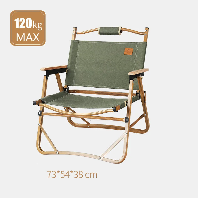 Outdoor Camping Folding Chair Square Tube Kermit Chair CONTOOSE Large Portable Camping Fishing Aluminum Alloy Beach Back Chair