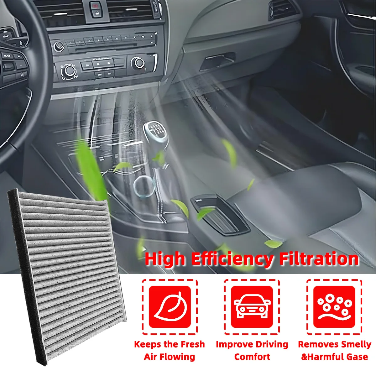 PINMOAP Auto-Klimaanlagenfilter ist geeignet für Lexus ES300 GX470 RX350 RX400h Toyota Avalon Camry Sienna Solara 87139-YZZ19 – Detail 2