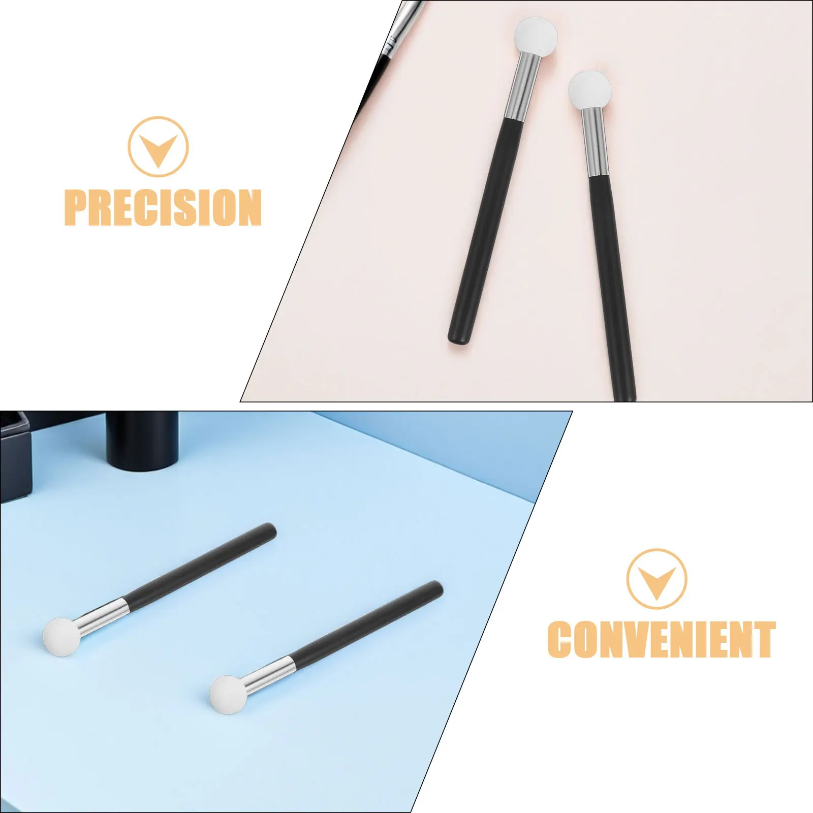 Aplicador de maquillaje de esponja, licuadora en forma de seta para base, corrector, mango de madera, cobertura de precisión, sin residuos, 10 Uds.