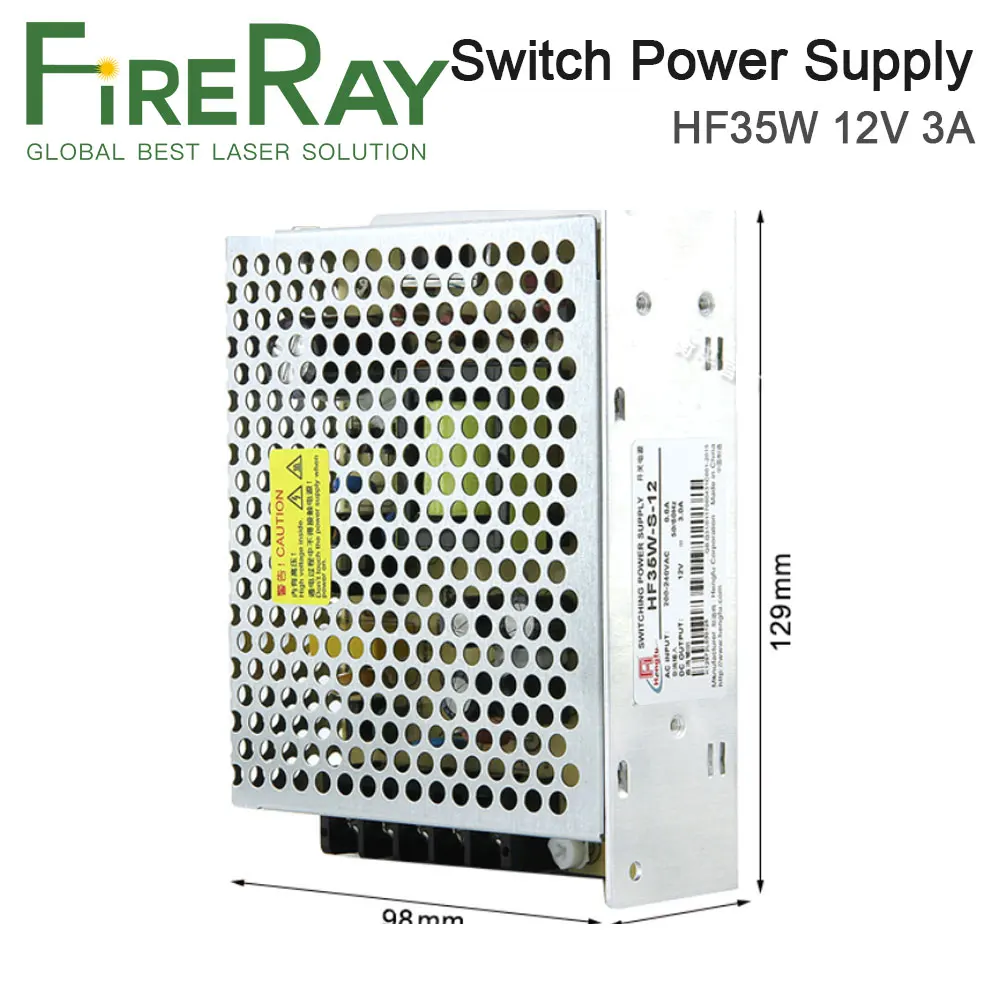 FireRay HF35W-S-12 Switch Power Supply AC220V to DC12V 3A 35W Single Output for Industrial Communication and Display Screen