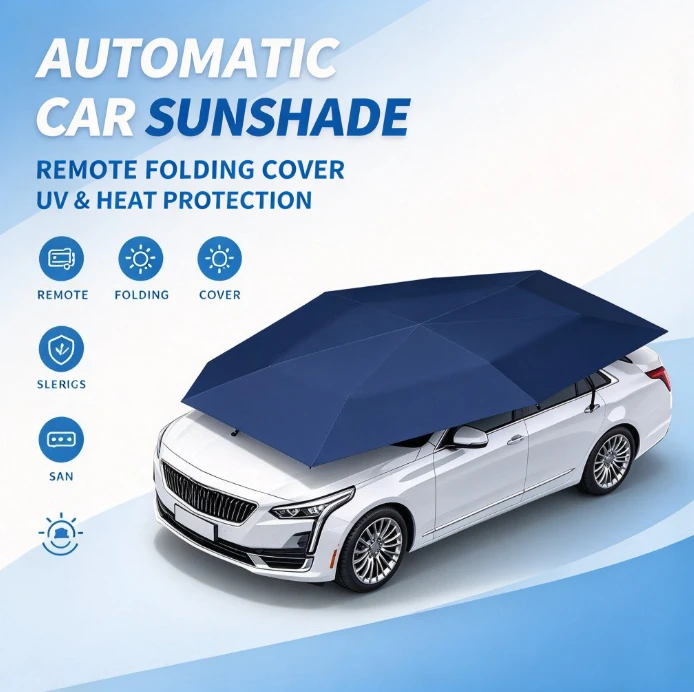 Automatic Car Sun Shade Umbrella SUV Roof Tent Canopy Remote Control Folding Cover Anti UV Heat Hail Summer Protection Outdoor