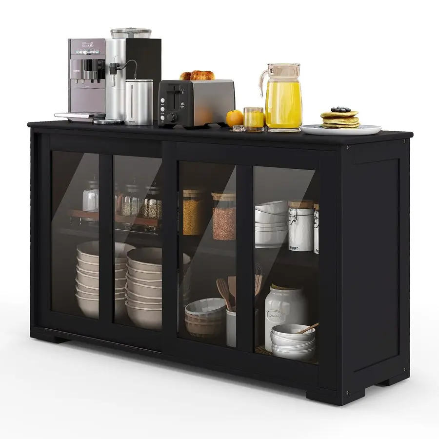 

Буфет-тумба, кофейный столик с раздвижной дверцей из закаленного стекла, консольный стол с регулируемой полкой, тумба-сервант для гостиной, штабелируемый