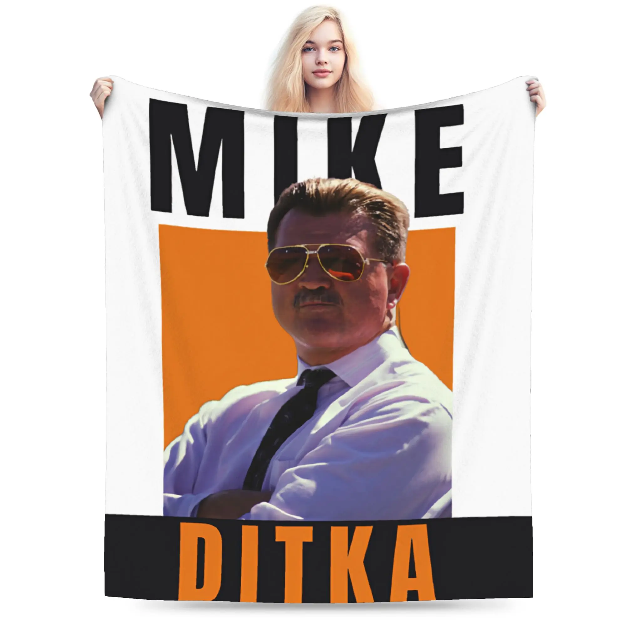 Super Soft RIP Mike Ditka  Throw Blanket Premium Flannel Fleece Lightweight  Bed Blanket Cozy Fluffy Bedspread All Season Use