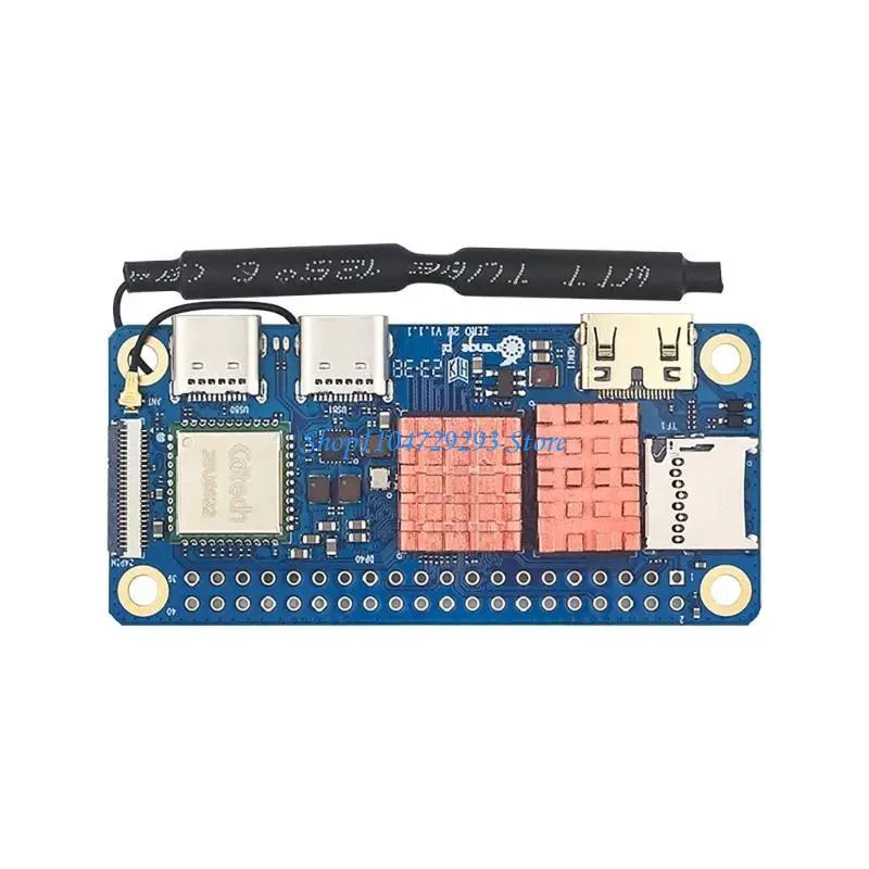 Transparent Acrylic Case for OrangePi Zero2W Protector Copper Heatsinks Box 