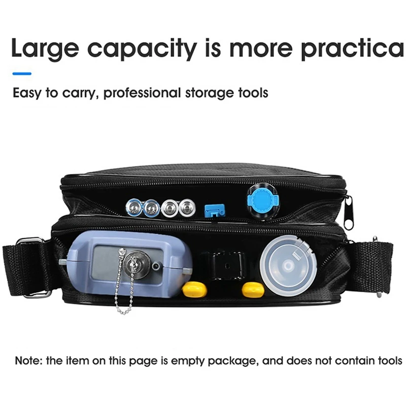 مجموعة أدوات الألياف البصرية الخاصة FTTH ، حزمة فارغة وحقيبة أدوات الشبكة ، 24 عتاد x 10x18