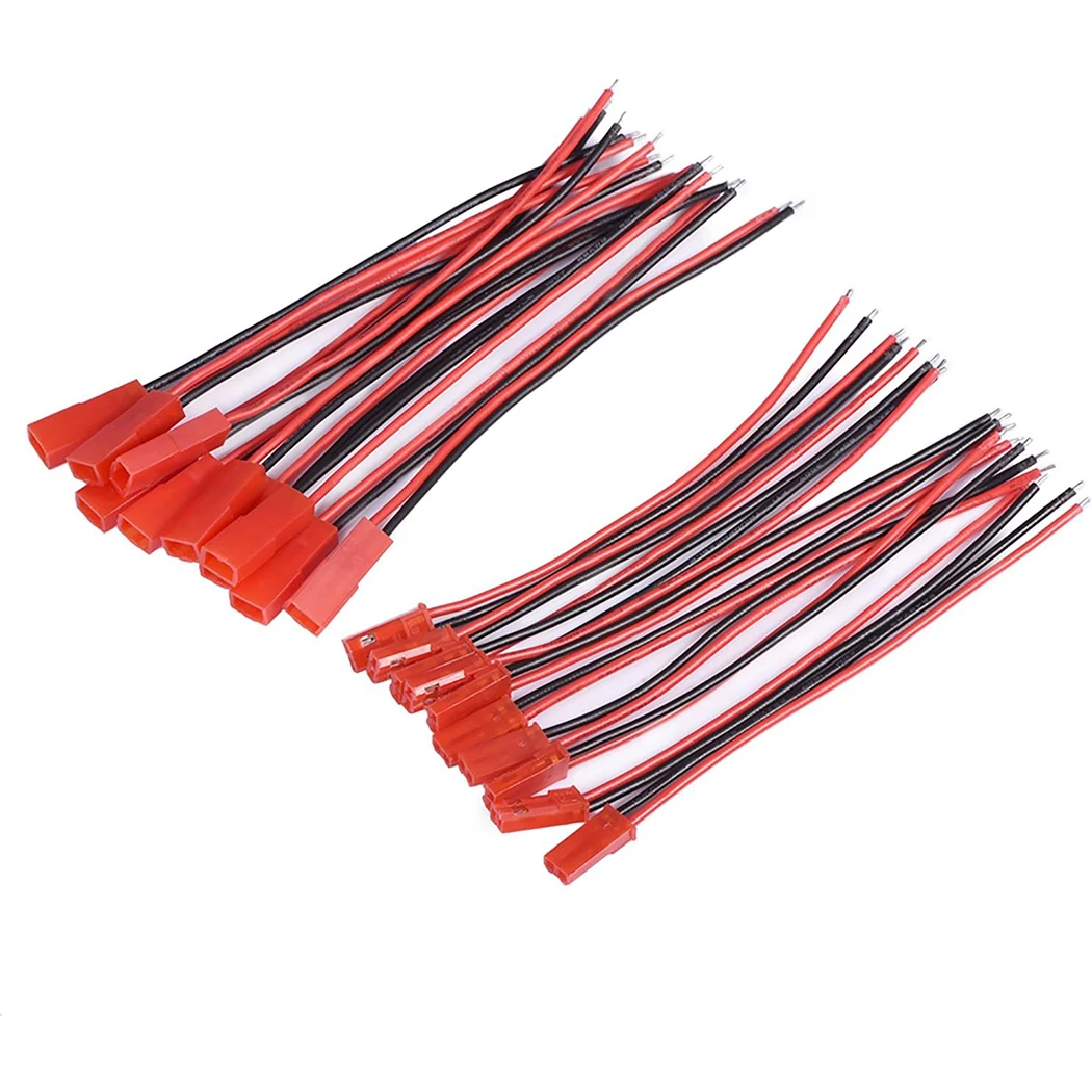 10/20 Pairs 22 AWG JST موصل قابس 2 دبوس 100 مللي متر الذكور والإناث موصل قابس سلك كابل ل LED شريط مصابيح RC اللعب البطارية