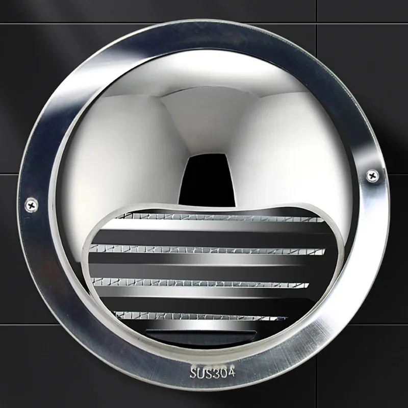 جدار فولاذي مقاوم للصدأ سقف تنفيس الهواء مجاري التهوية غطاء مصبغة العادم منفذ مقاوم للماء فتحات غطاء للأجهزة المنزلية #3