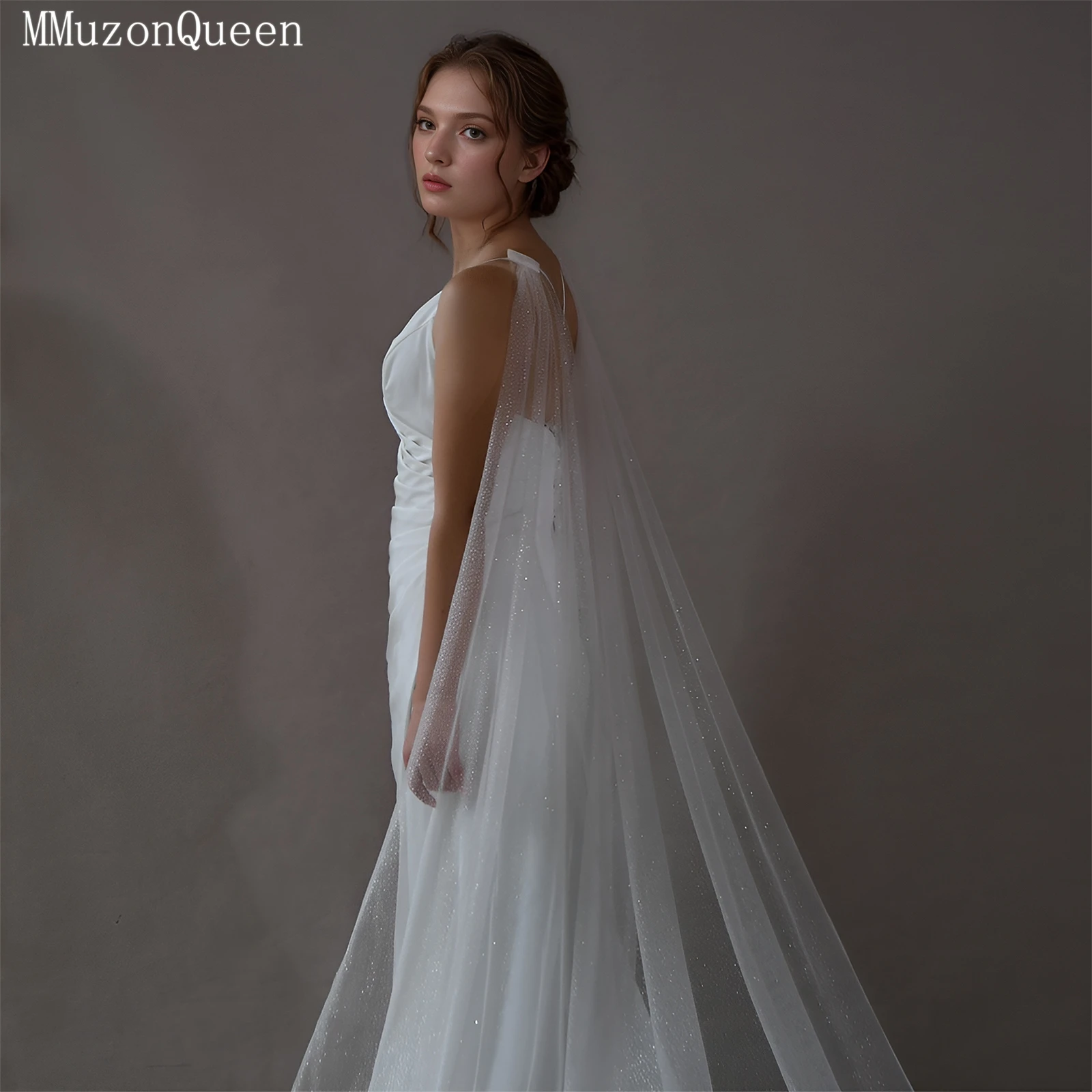 

Накидка-болеро TOPQUEEN VG41 для свадебного платья, длинная вуаль, декоративная накидка, шаль, палантин, DIY-накидка для платья, свадебная накидка, длинная вуаль