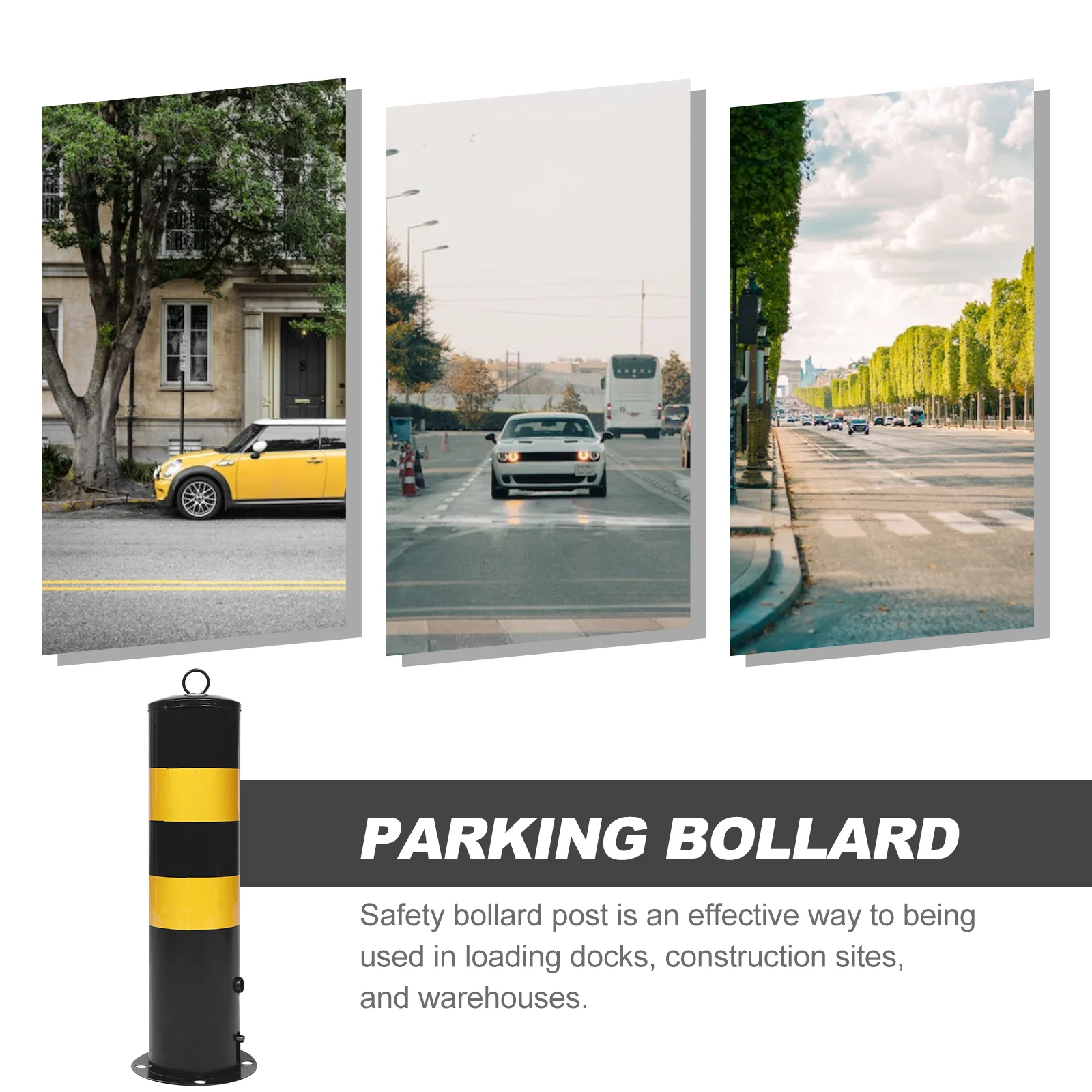 Warning Column Anti-collision Safety Cones Barricade Spacer Traffic Steel Garage Parking Stops Construction