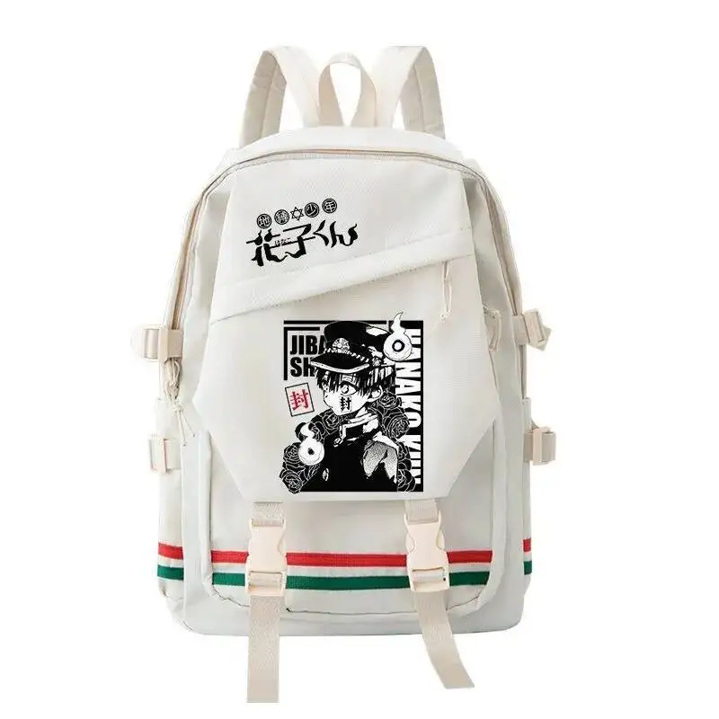 أنيمي لعبة أسود أبيض Jibaku Shounen المرحاض ملزمة Hanako-Kun طالب المراهقين الحقائب المدرسية حقائب الظهر