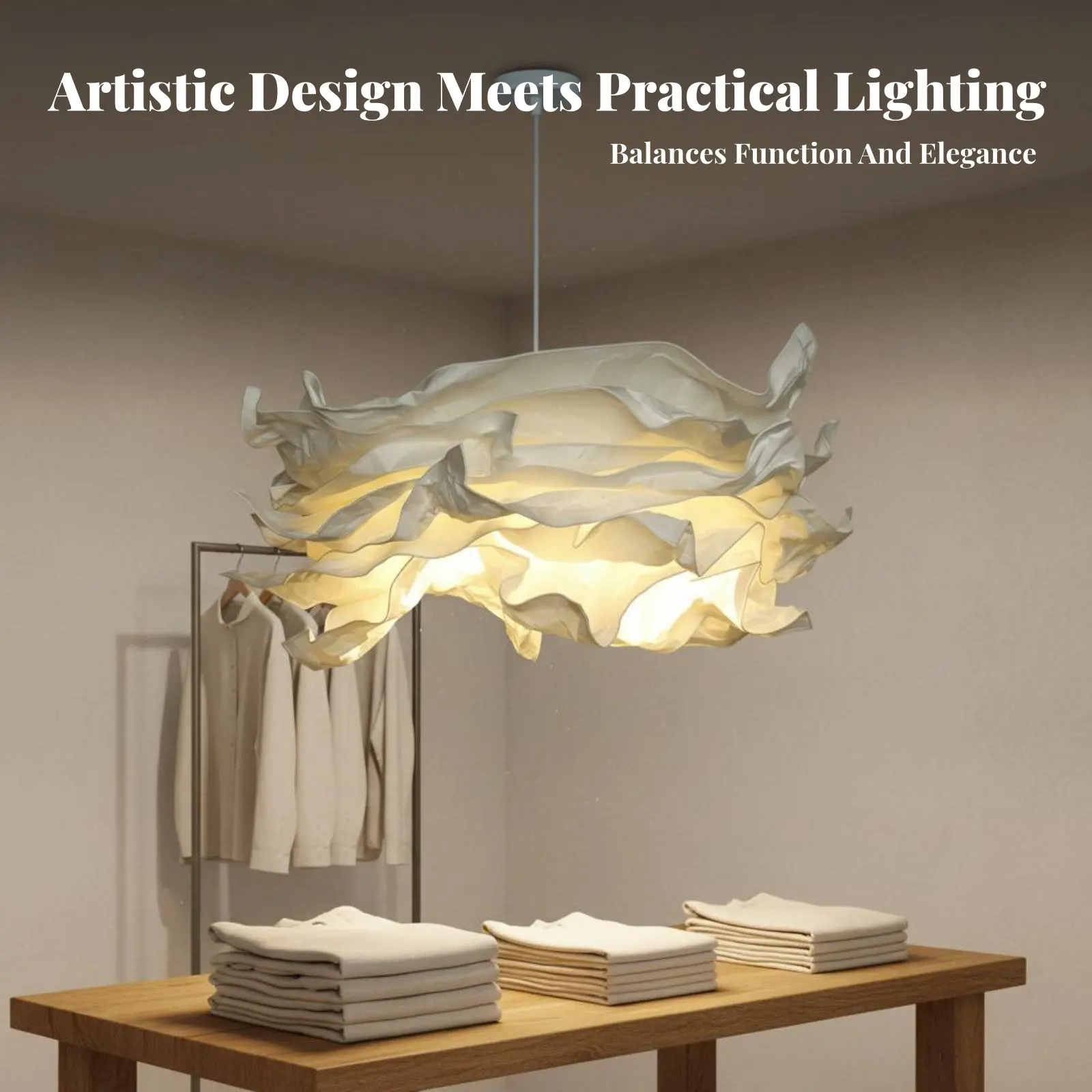 

Ethereal Hanging Lamp Creative Design Drifting Ethereal Lamp Soft Ceiling Lamp Easy Installation Nordic Design Hanging Lamp