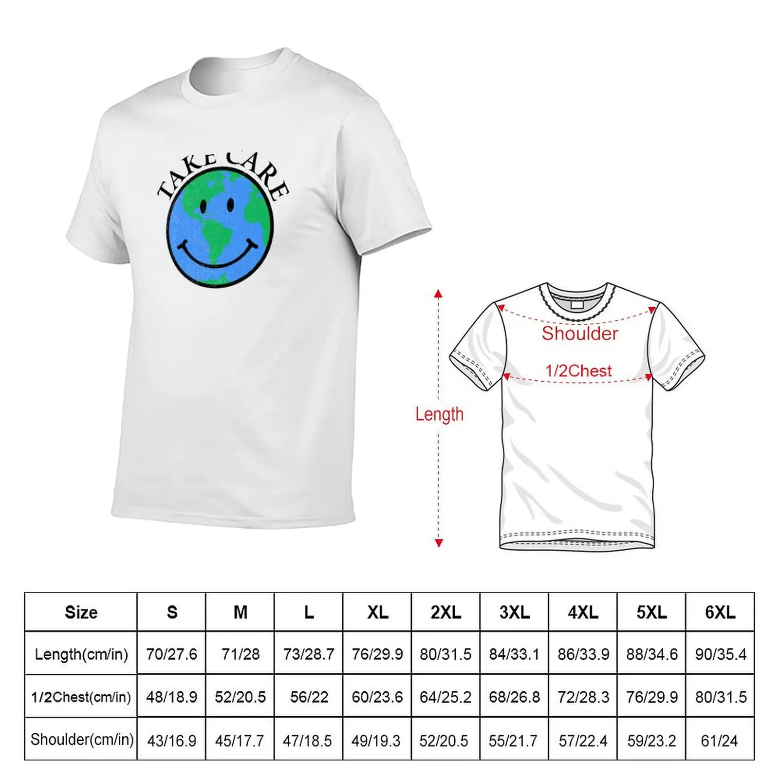 Take Care Of Earth T-Shirt Functional Casual Short Sleeve Tee