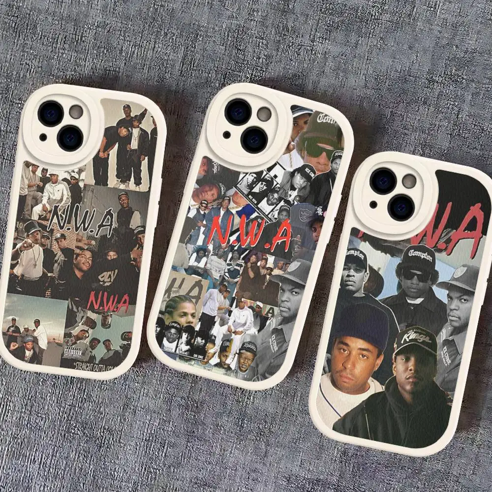 

1pc Rapper N-nwa-S Phone Case For IPhone 16 15 14 13 12 11 Pro Max Plus Leather Cover