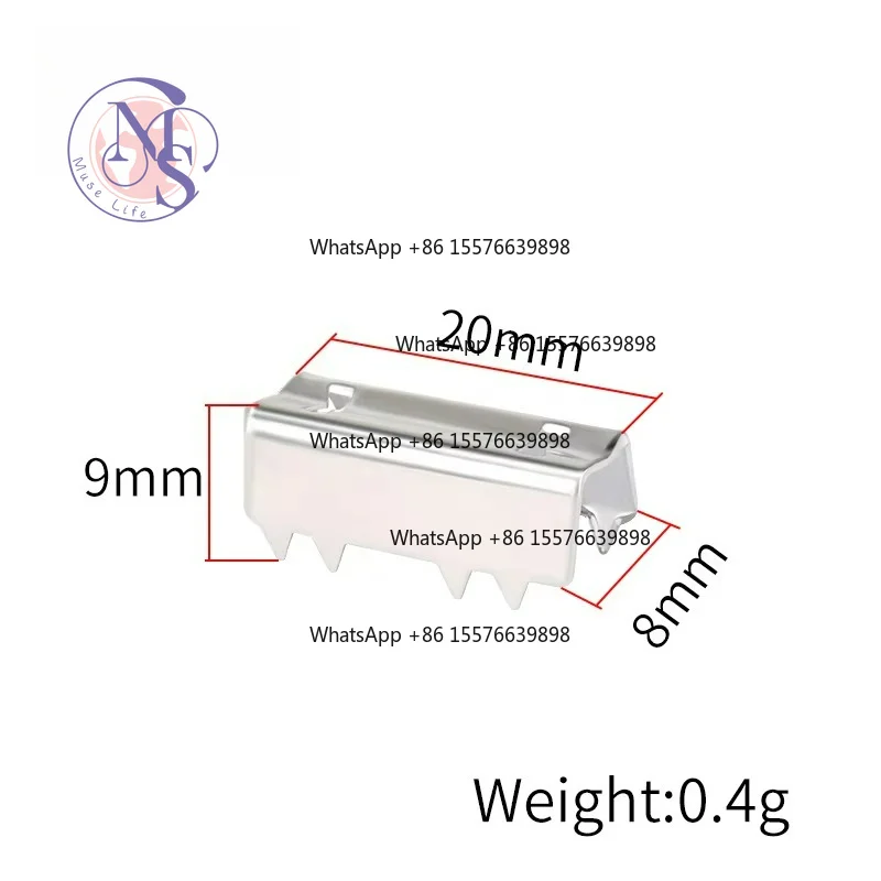 10Pcs Crimp Style 2GT Timing Belt Clip, For 6mm/9mm Open End Belt, 3D Printer Spare Part