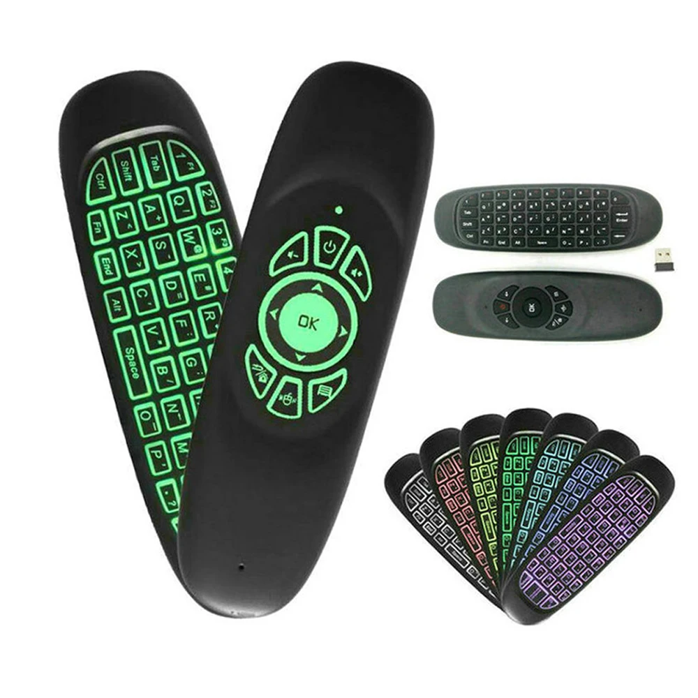 

Pop C120 Air Mouse Wireless Backlit Keyboard Remote Control Mini Keyboard Mouse Combo For Home Entertainment System