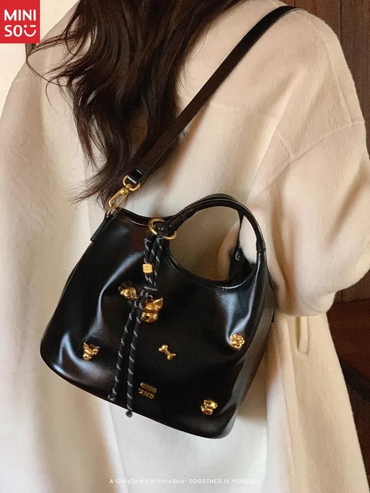 Miniso Hyde Park Bread Dog Tote Bag, Cute Animal Crossbody & Shoulder Bag for Women