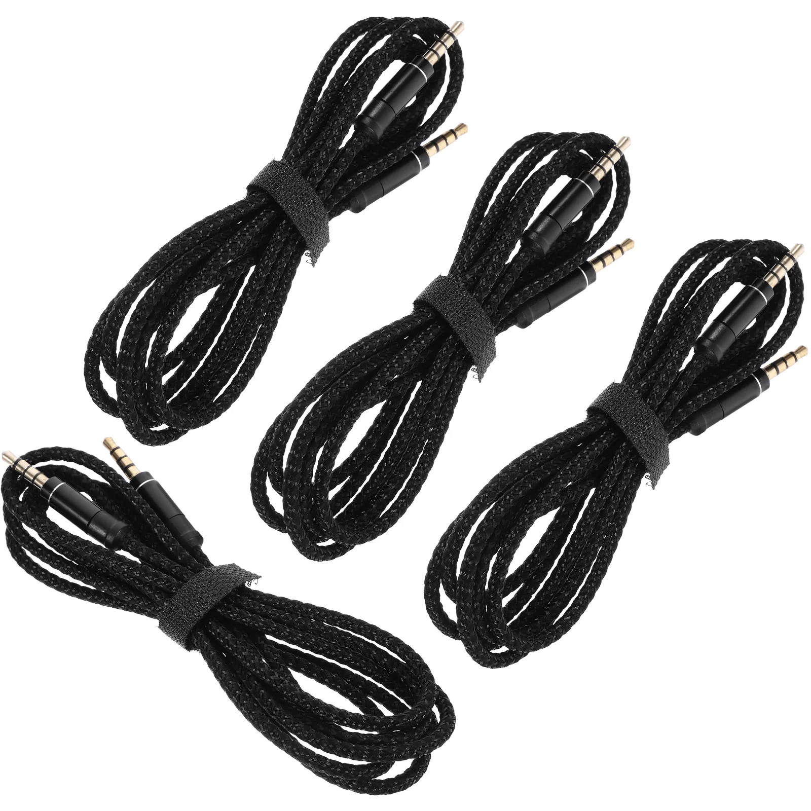 

4Pcs Audio Cable Professional Nylon Male to Male 3.5mm Jack Auxiliary Cord for High Quality Sound Stereo Audio Cable