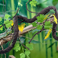 Reptile Corner Branch Vines Plants Flexible Bendable Jungle Fake Vine Pet Tank Habitat Terrarium Decor For Geckos Hermit Crabs