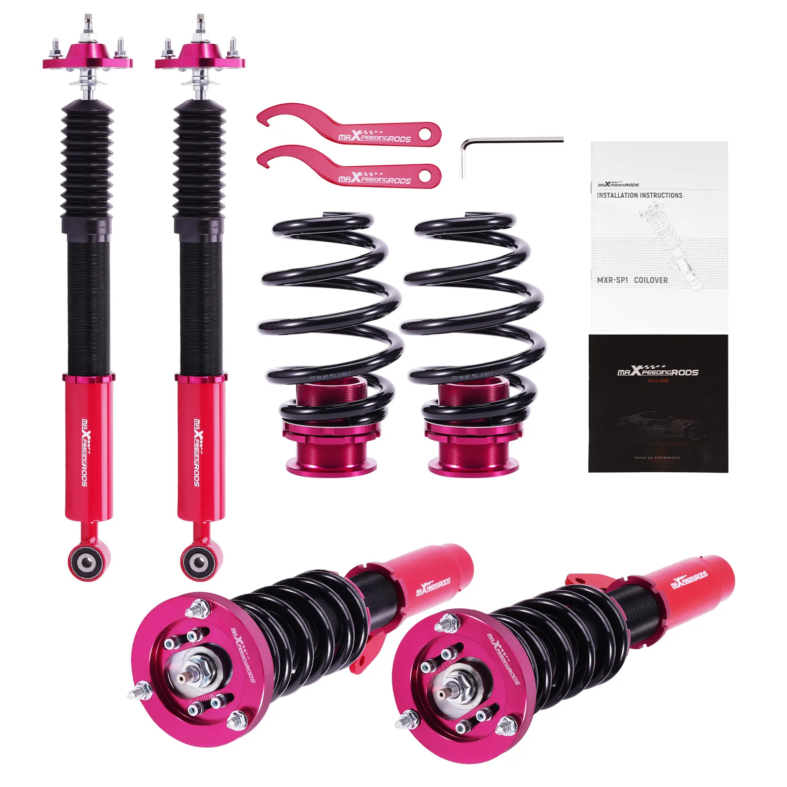 Coilovers,Suspension Struts for BMW E46 3-Series 98-06Shock Absorbers Springs Suspension