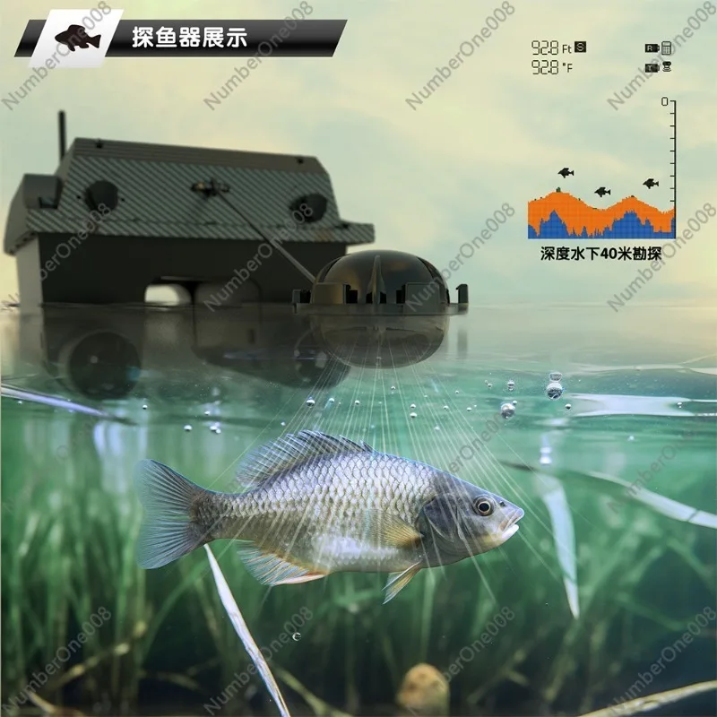 Professional RC Bait Boat 12V GPS Auto Bait System One-Key Net Release 180 Points Positioning for Fishing